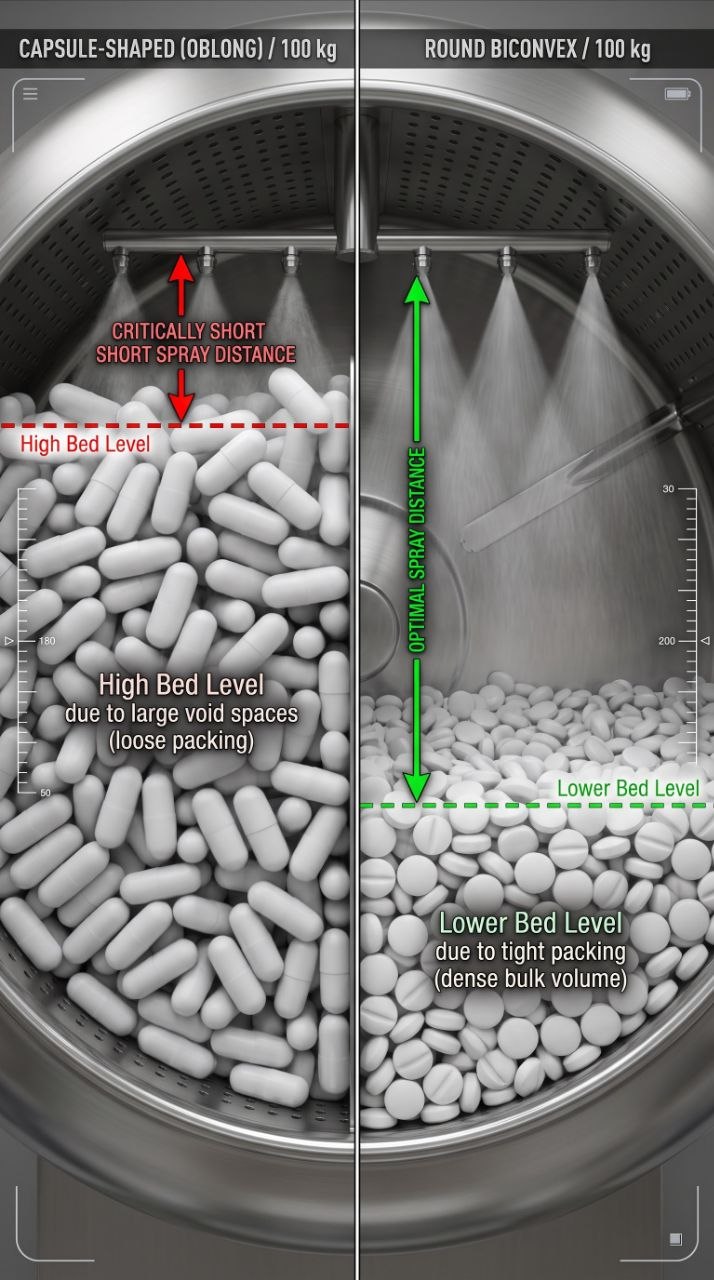 Bulk Volume and Void Space in Tablet Coating Explained
